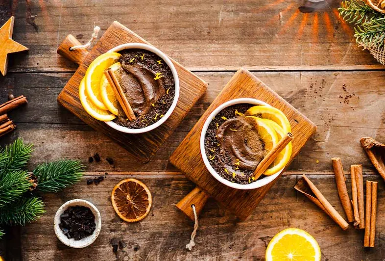 Шоколадный мусс с эспрессо и апельсином