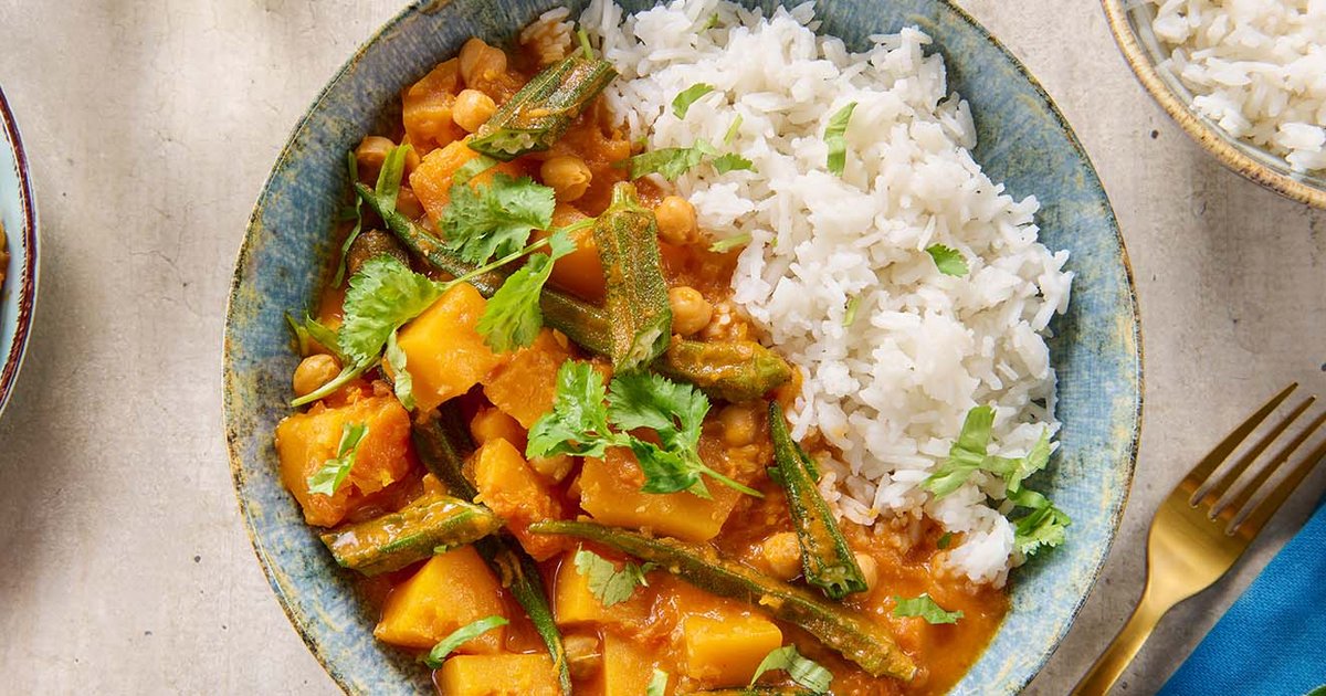 Turkey Ragout With Rice Рагу из тыквы и окры с рисом | Рецепт | Kikkoman