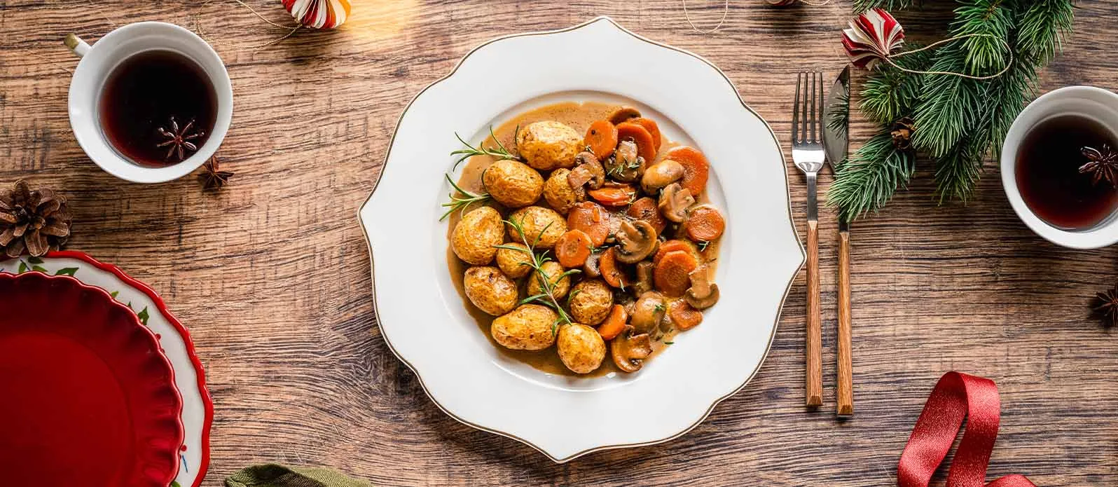 Вегетарианское рагу из грибов в тёмном пиве