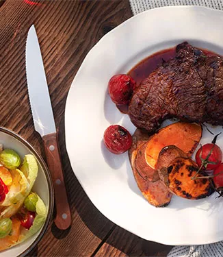 Стейки из говядины в соусе Понзу