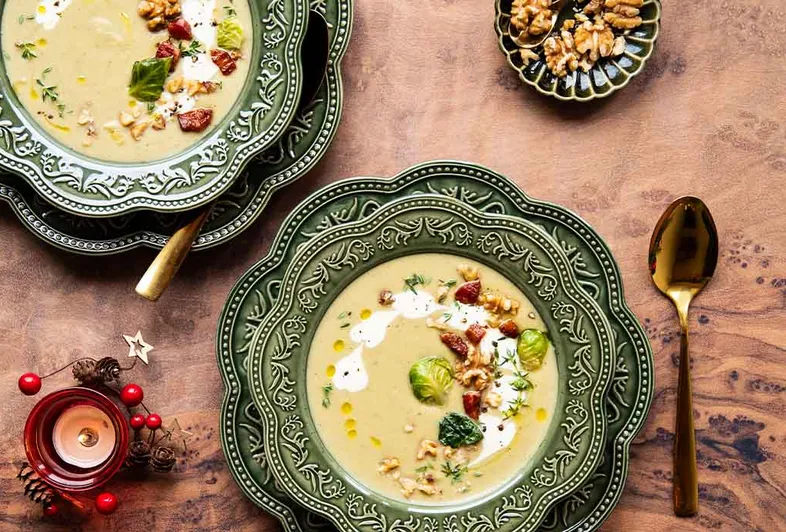 Суп-пюре из брюссельской капусты и картофеля