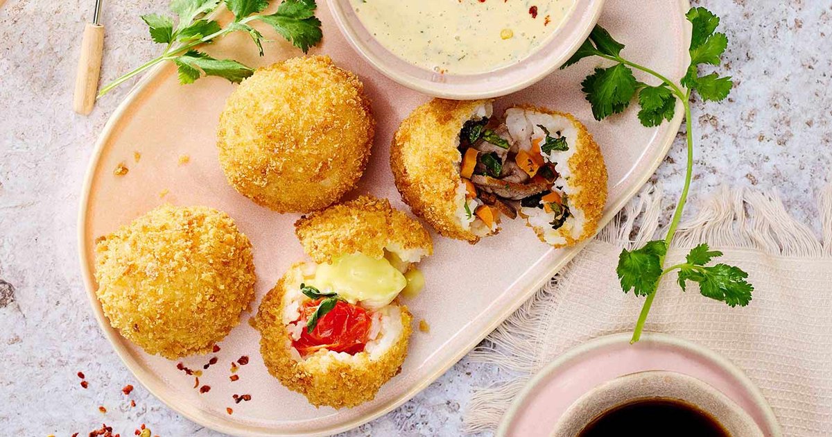 Майонезный соус поке с манго и жареные суши-шарики | Kikkoman