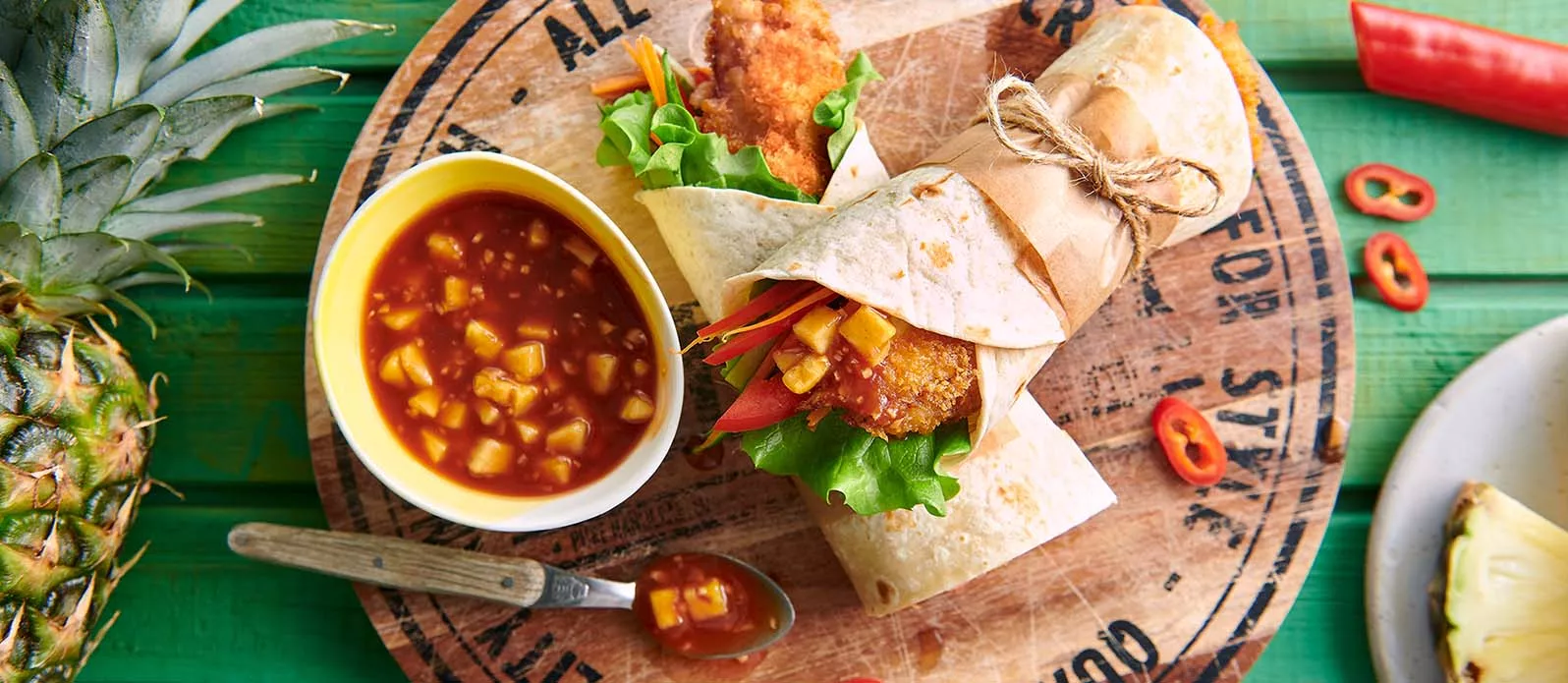 Тортильи с курицей Кацу