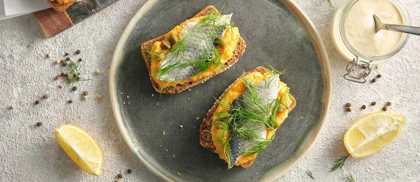 Смёрребрёд с муссом из батата